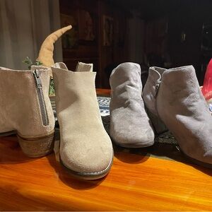 Two pairs of ankle boots described as in photos